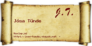 Jósa Tünde névjegykártya