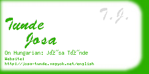 tunde josa business card